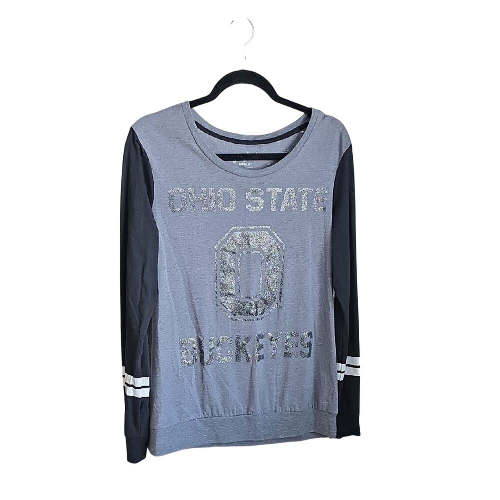 Juniors by Gen2 Black and Grey Ohio State Buckeyes Lightweight Sweatshirt XL
